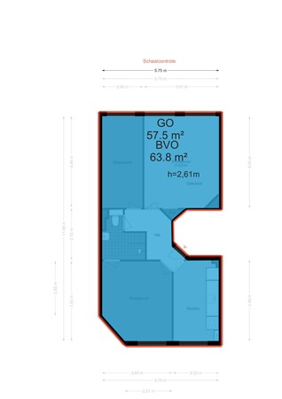 Floorplan - James Cookstraat 4-2, 1056 RZ Amsterdam